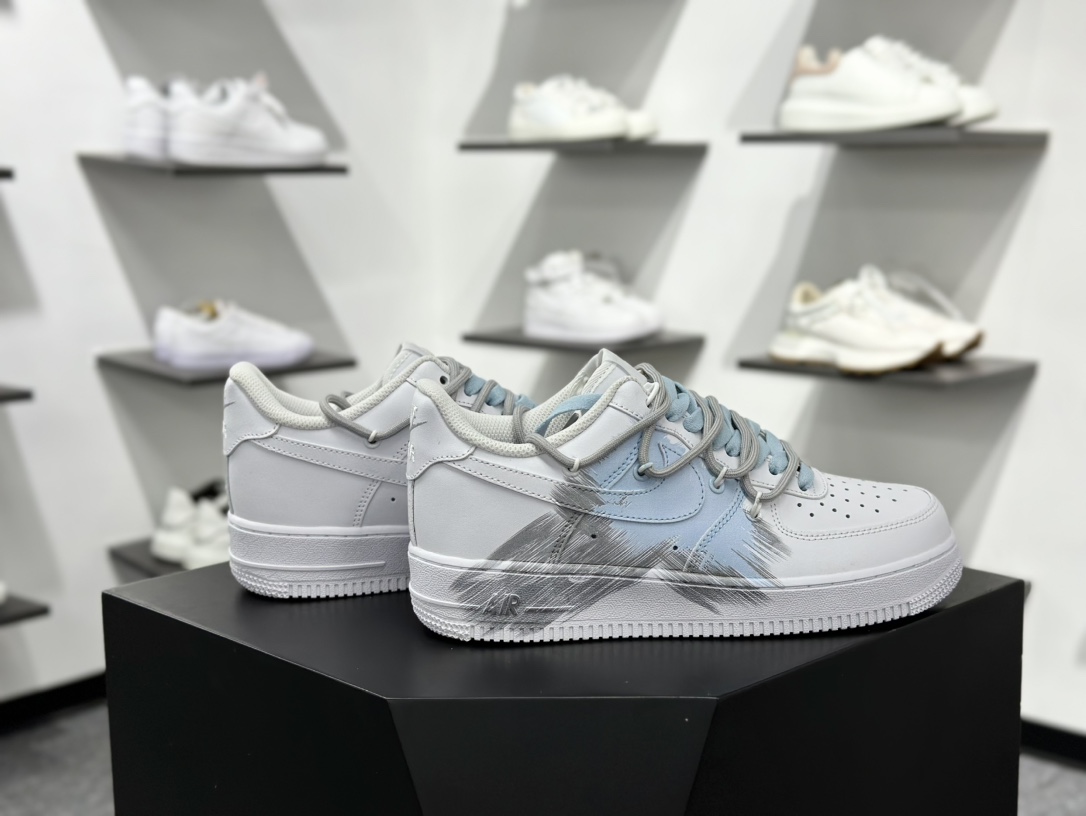 Nike Air Force 1 Low 蓝色风暴 解构鞋带  YY2024-626