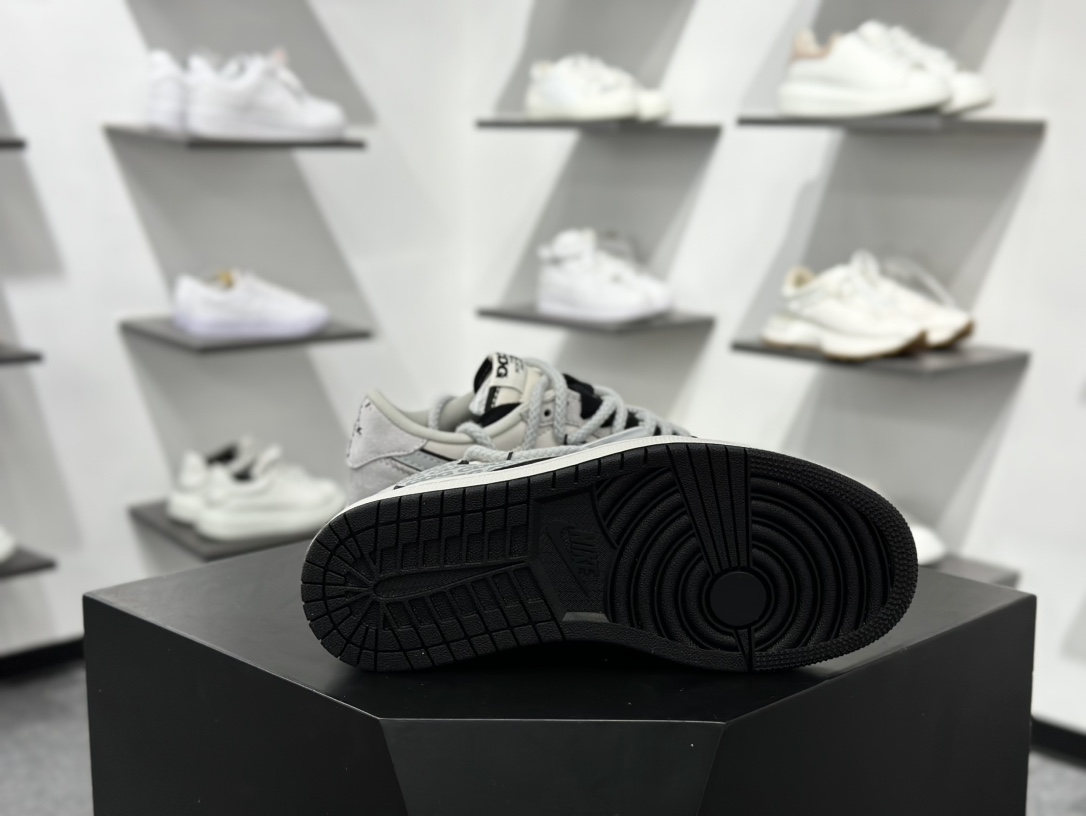 Fragment x TS x Air Jordan 1 Low x 北面 解构绑带 三方联名倒钩低帮  XX3318-516
