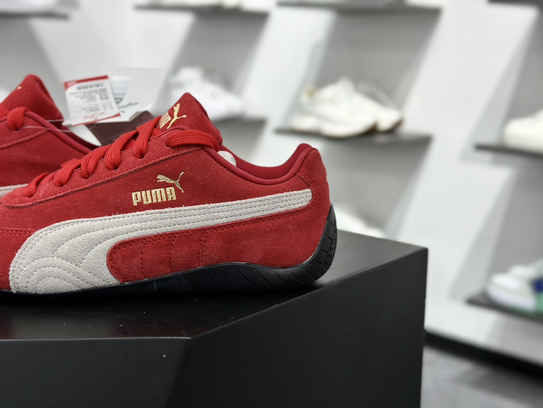 彪马Puma Speedcat OG”White Red”极速赛车运动赛车鞋“翻毛桔红灰白LOGO” 398846-02