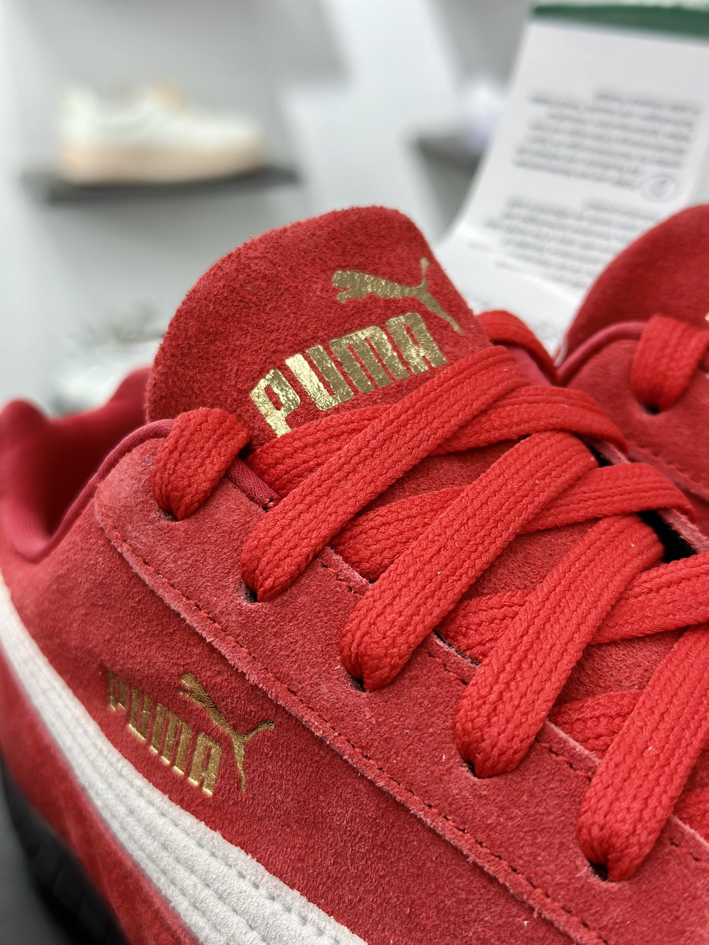 彪马Puma Speedcat OG”White Red”极速赛车运动赛车鞋“翻毛桔红灰白LOGO” 398846-02