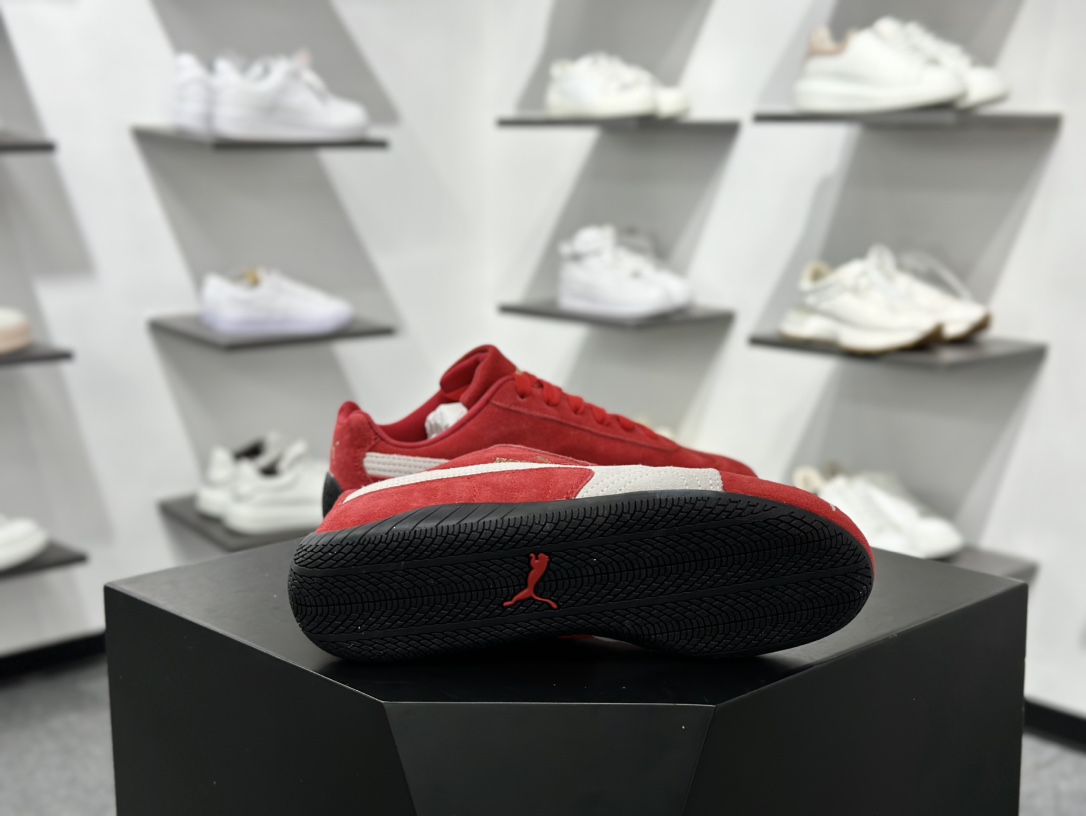 彪马Puma Speedcat OG”White Red”极速赛车运动赛车鞋“翻毛桔红灰白LOGO” 398846-02