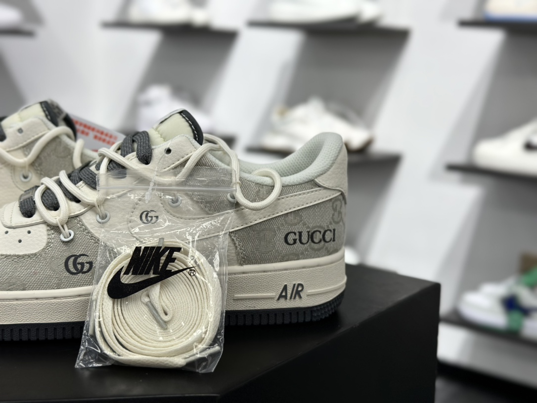 Nike Air Force 1 Low 07 x GUCCI 白灰绑带满天星 SJ1198-105