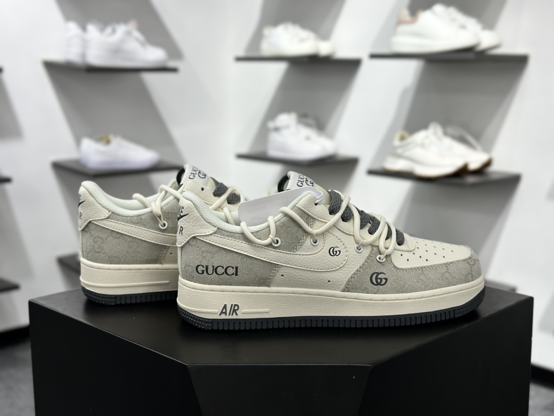 Nike Air Force 1 Low 07 x GUCCI 白灰绑带满天星 SJ1198-105