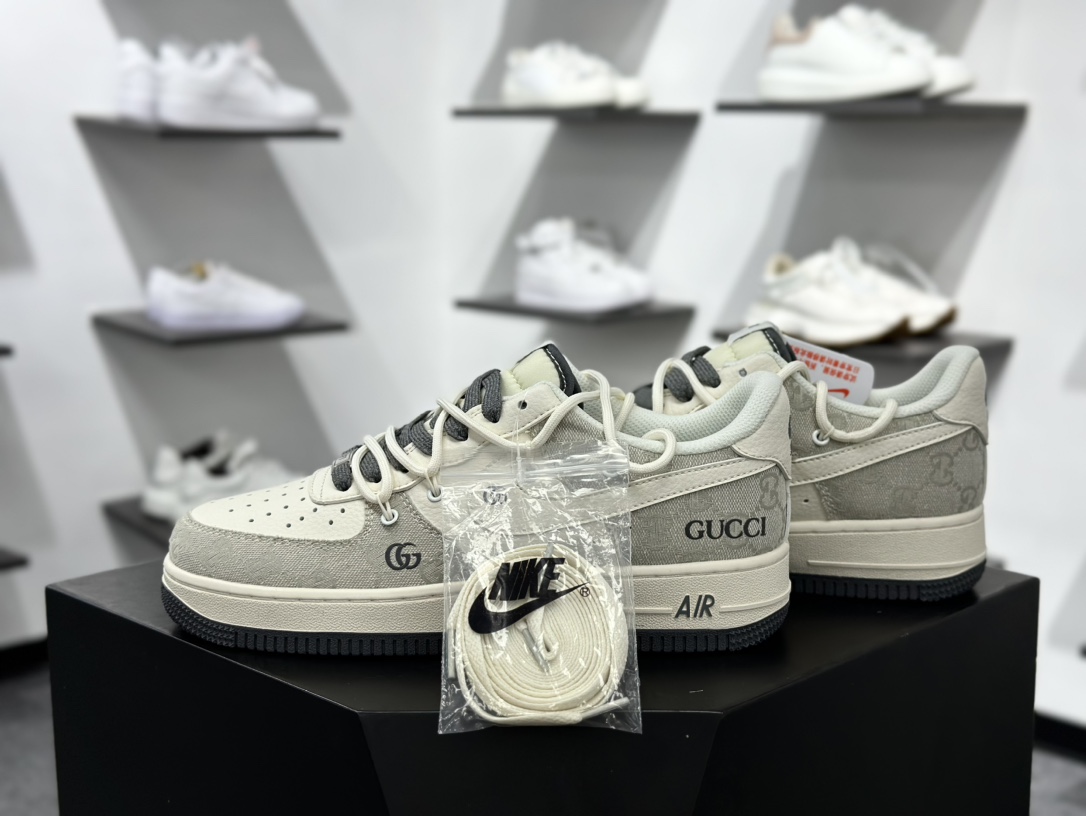 Nike Air Force 1 Low 07 x GUCCI 白灰绑带满天星 SJ1198-105