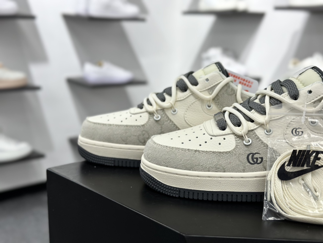 Nike Air Force 1 Low 07 x GUCCI 白灰绑带满天星 SJ1198-105