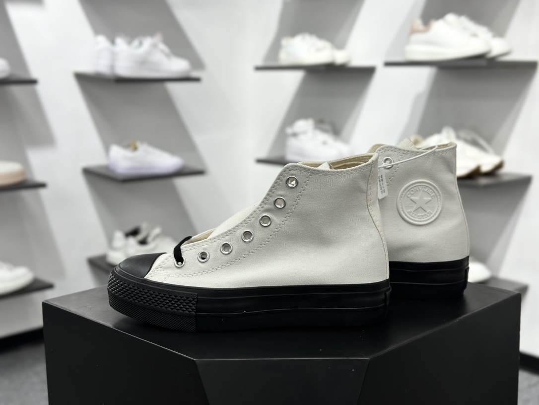 匡威2025新品 增高系列 Converse All Star 厚底增高 百搭休闲 防滑耐磨 厚底休闲鞋 黑武士经典百搭
