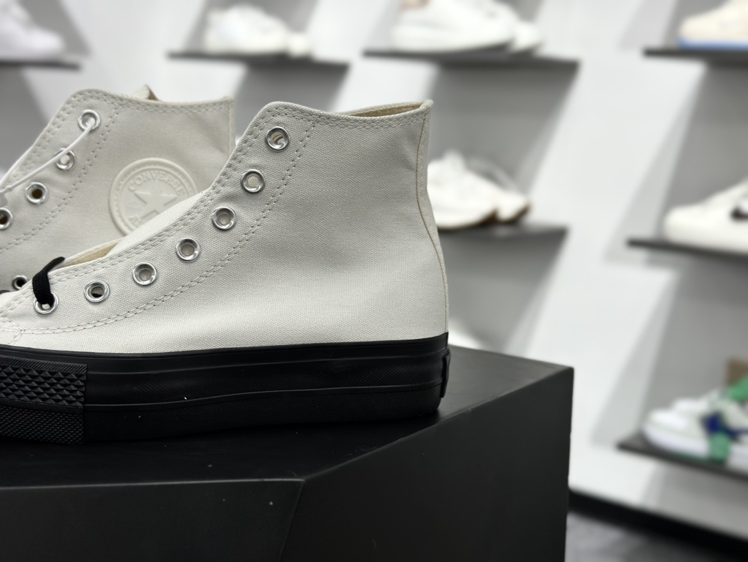 匡威2025新品 增高系列 Converse All Star 厚底增高 百搭休闲 防滑耐磨 厚底休闲鞋 黑武士经典百搭
