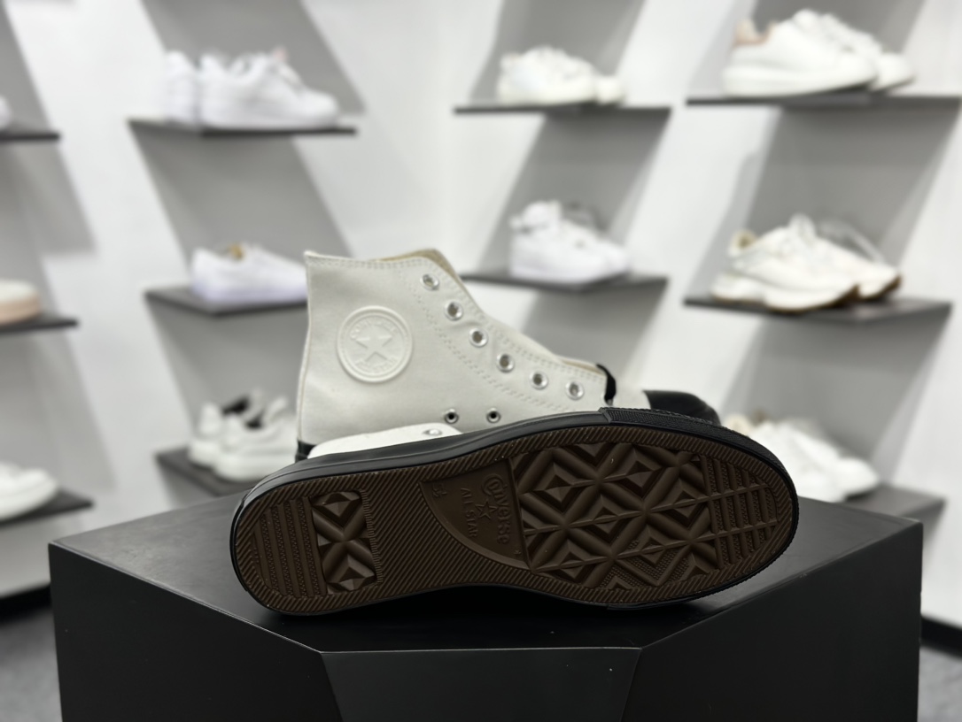 匡威2025新品 增高系列 Converse All Star 厚底增高 百搭休闲 防滑耐磨 厚底休闲鞋 黑武士经典百搭