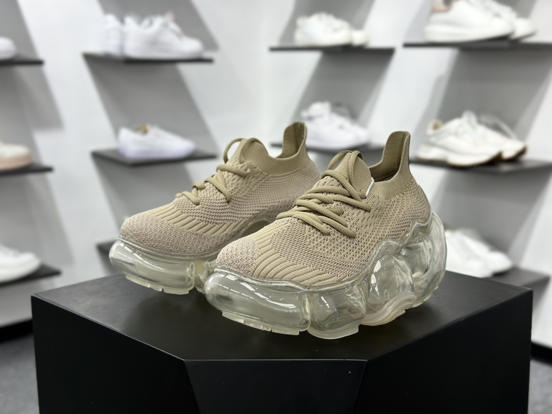 Rounds Moopie Low Sneakers 系列低帮气泡时装增高厚底泡泡鞋“针织灰” MPTP10-A1KT1190
