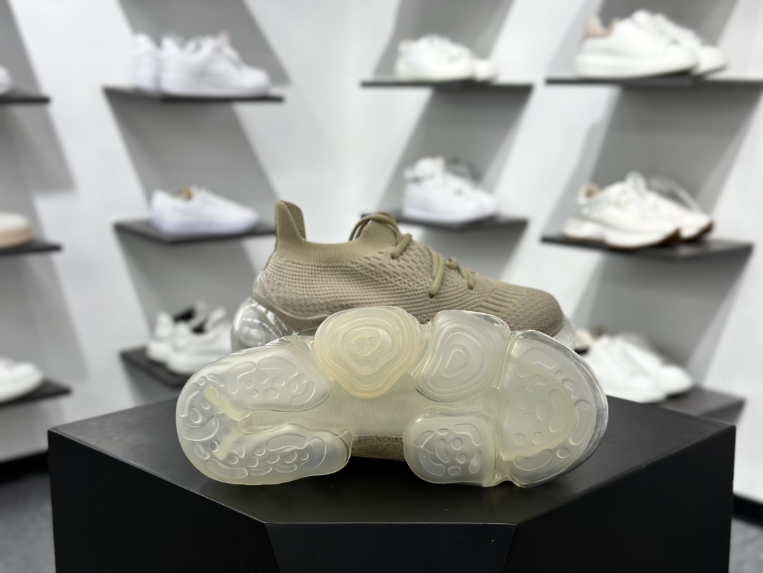 Rounds Moopie Low Sneakers 系列低帮气泡时装增高厚底泡泡鞋“针织灰” MPTP10-A1KT1190