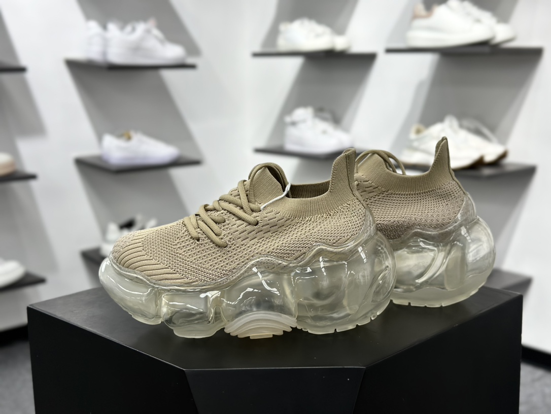 Rounds Moopie Low Sneakers 系列低帮气泡时装增高厚底泡泡鞋“针织灰” MPTP10-A1KT1190