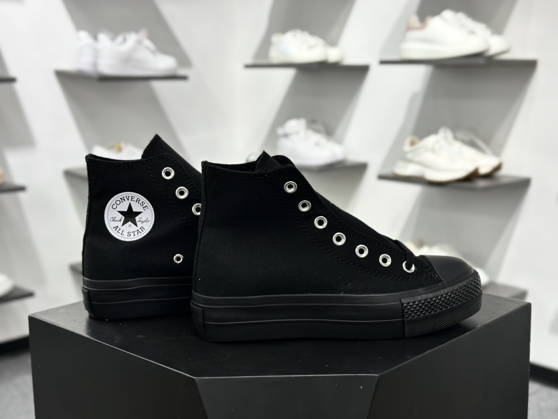 匡威2025新品 增高系列 Converse All Star 厚底增高 百搭休闲 防滑耐磨 厚底休闲鞋  31311130