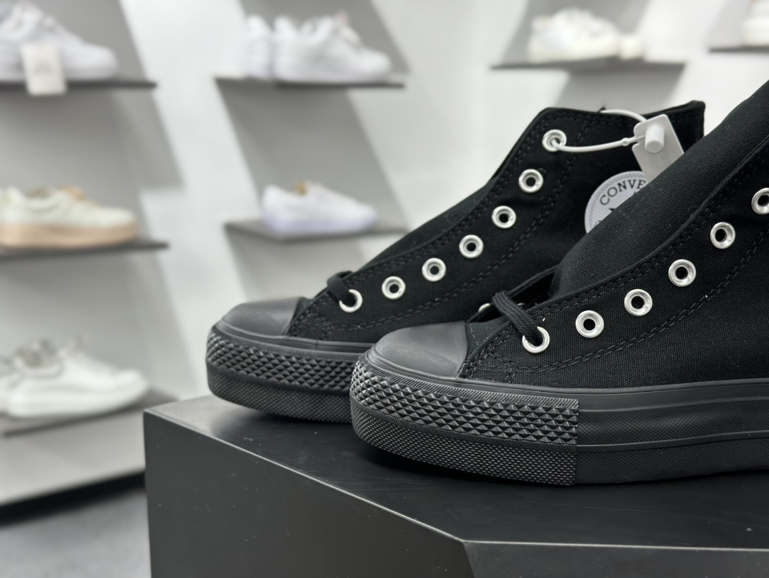 匡威2025新品 增高系列 Converse All Star 厚底增高 百搭休闲 防滑耐磨 厚底休闲鞋  31311130