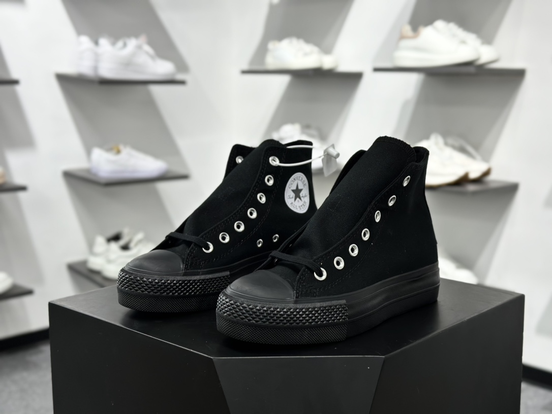 匡威2025新品 增高系列 Converse All Star 厚底增高 百搭休闲 防滑耐磨 厚底休闲鞋  31311130