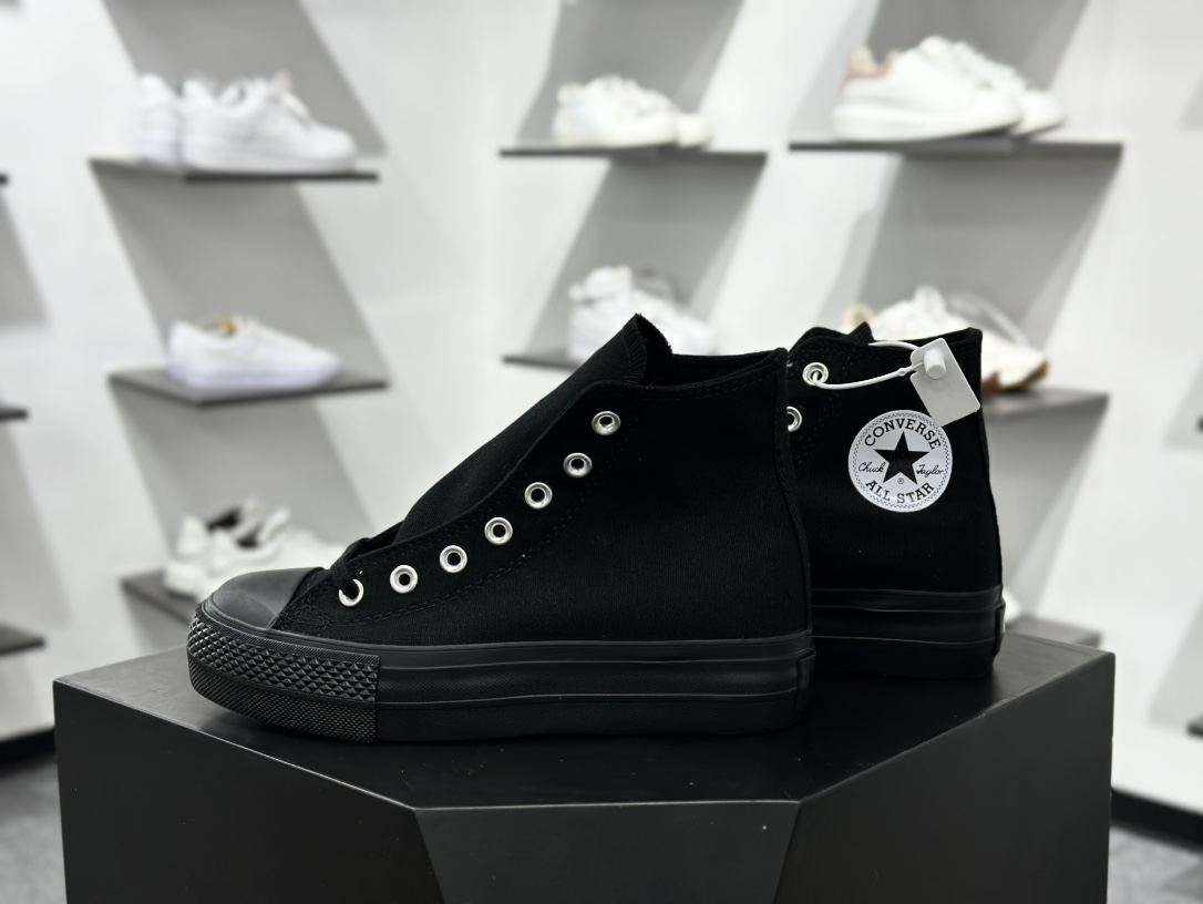 匡威2025新品 增高系列 Converse All Star 厚底增高 百搭休闲 防滑耐磨 厚底休闲鞋  31311130