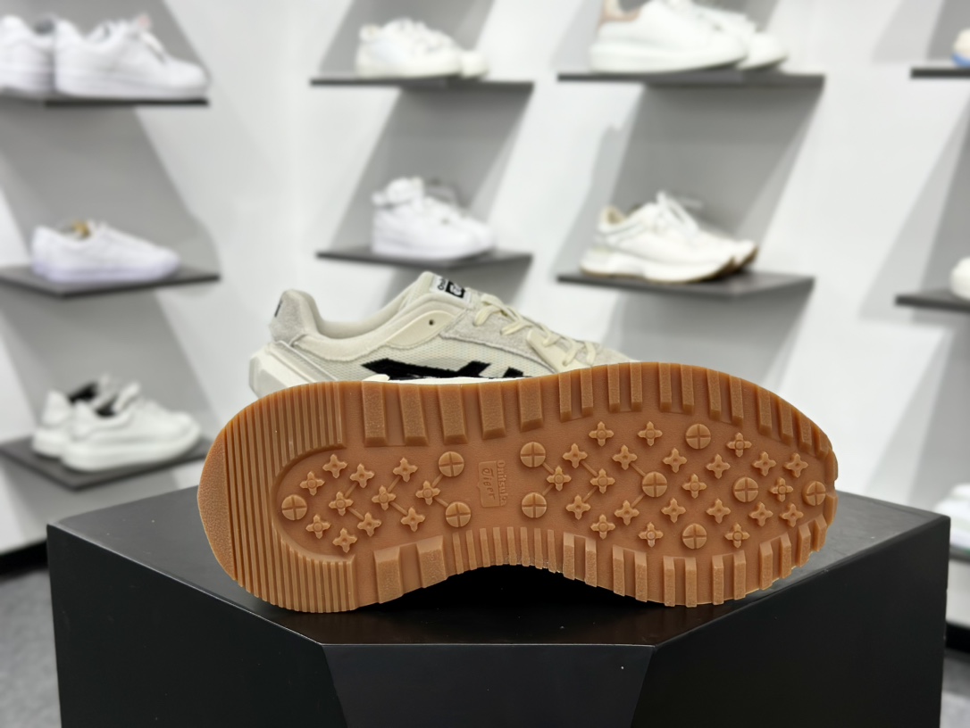 鬼塚虎/Onitsuka Tiger MOAGE CO Low 摩纳哥CO系列低帮厚底复古慢跑鞋“奶白黑绿” 1183B555-103