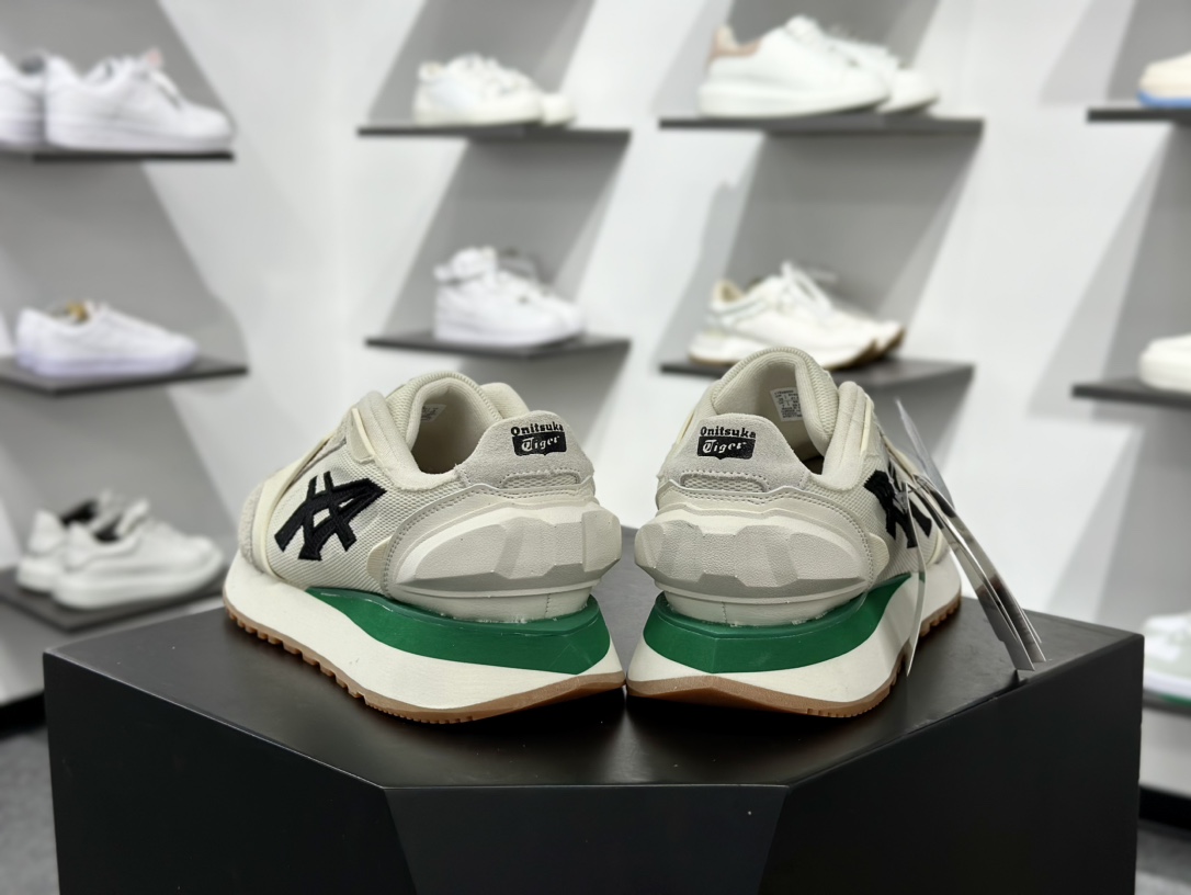 鬼塚虎/Onitsuka Tiger MOAGE CO Low 摩纳哥CO系列低帮厚底复古慢跑鞋“奶白黑绿” 1183B555-103
