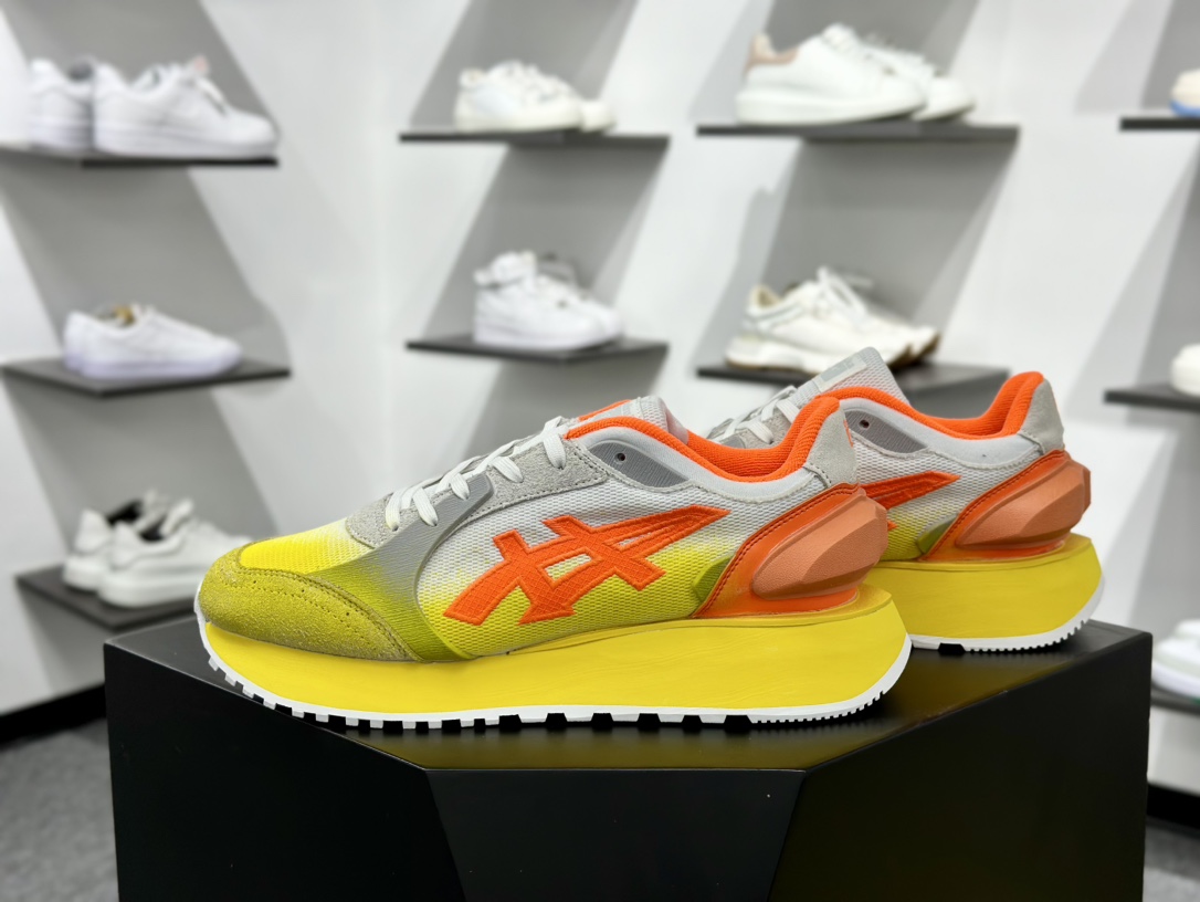 鬼塚虎/Onitsuka Tiger MOAGE CO Low 摩纳哥CO系列低帮厚底慢跑鞋“亮黄橙” 1183B555-101