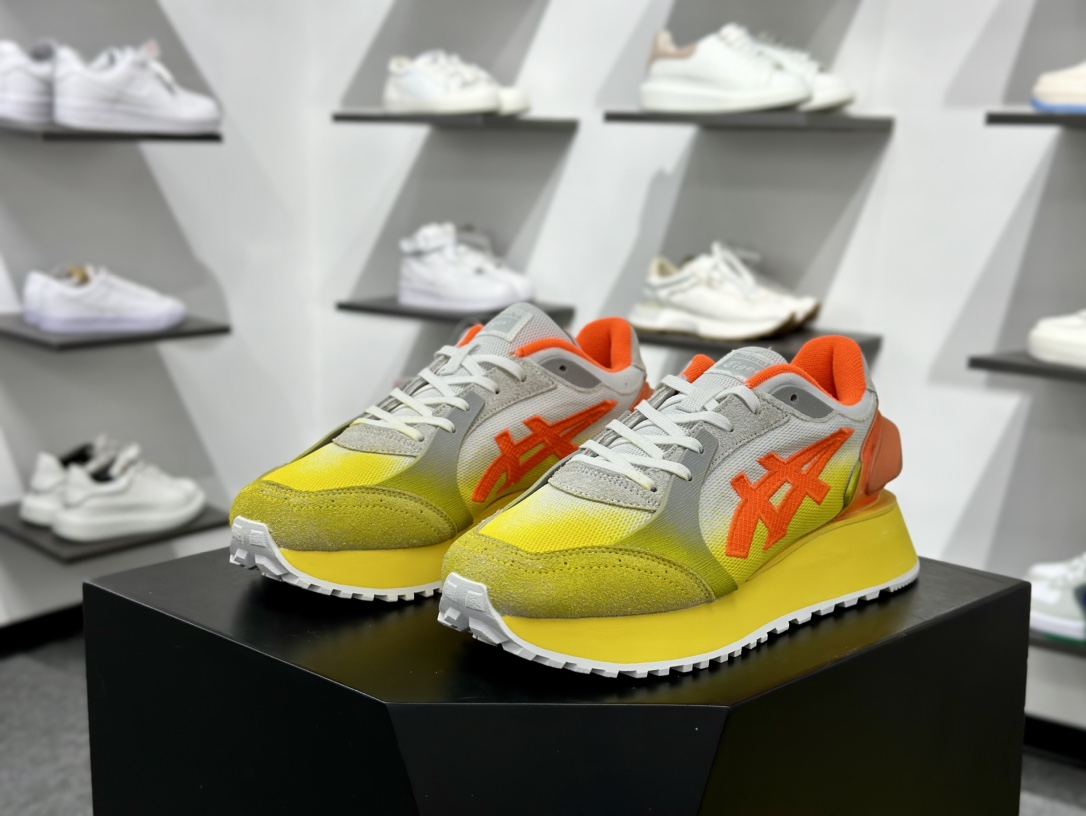 鬼塚虎/Onitsuka Tiger MOAGE CO Low 摩纳哥CO系列低帮厚底慢跑鞋“亮黄橙” 1183B555-101