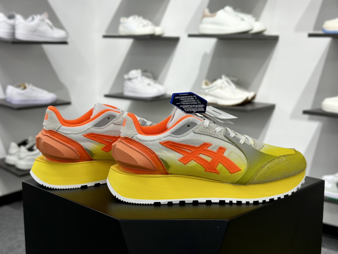 鬼塚虎/Onitsuka Tiger MOAGE CO Low 摩纳哥CO系列低帮厚底慢跑鞋“亮黄橙” 1183B555-101