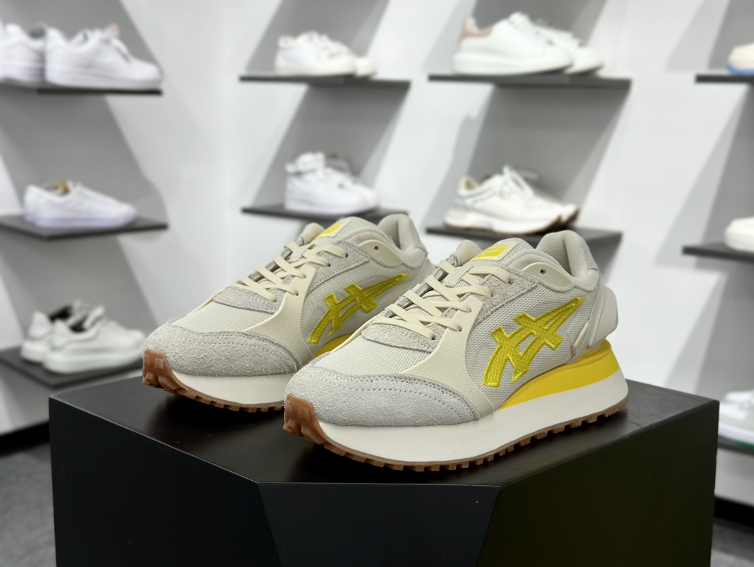 鬼塚虎/Onitsuka Tiger MOAGE CO Low 摩纳哥CO系列低帮慢跑鞋“米白浅黄” 1183B555-250