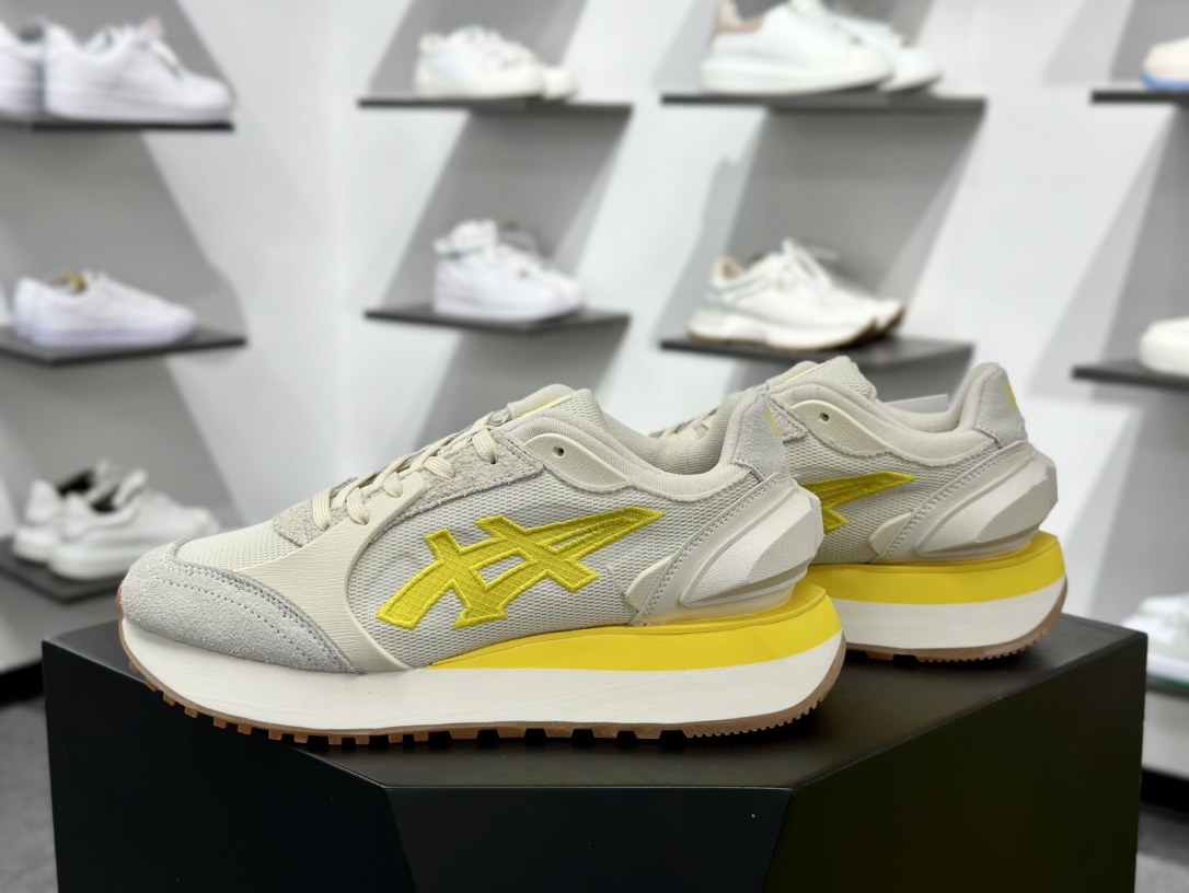鬼塚虎/Onitsuka Tiger MOAGE CO Low 摩纳哥CO系列低帮慢跑鞋“米白浅黄” 1183B555-250