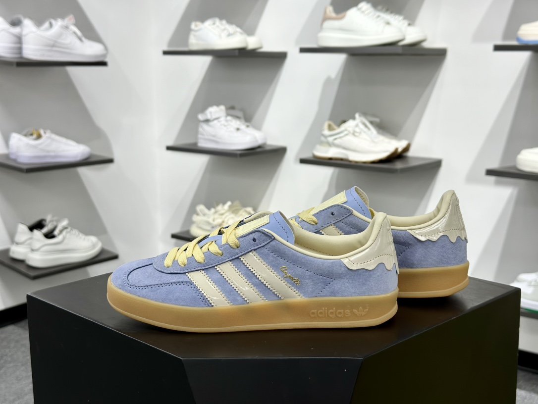 adidas Originals Gazelle INdoor 紫 三叶草休闲防滑耐磨低帮板鞋 JR8029