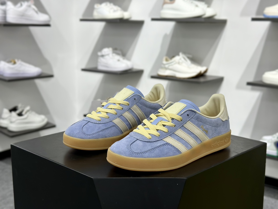 adidas Originals Gazelle INdoor 紫 三叶草休闲防滑耐磨低帮板鞋 JR8029
