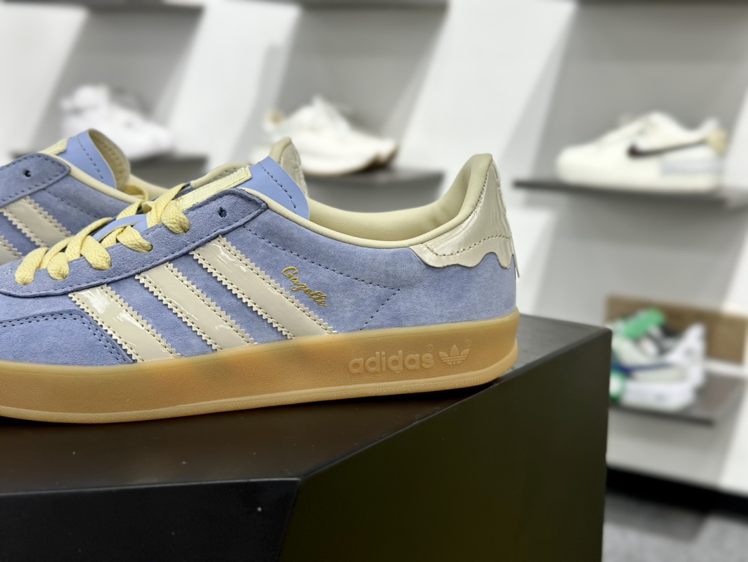 adidas Originals Gazelle INdoor 紫 三叶草休闲防滑耐磨低帮板鞋 JR8029