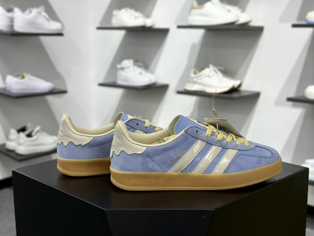 adidas Originals Gazelle INdoor 紫 三叶草休闲防滑耐磨低帮板鞋 JR8029