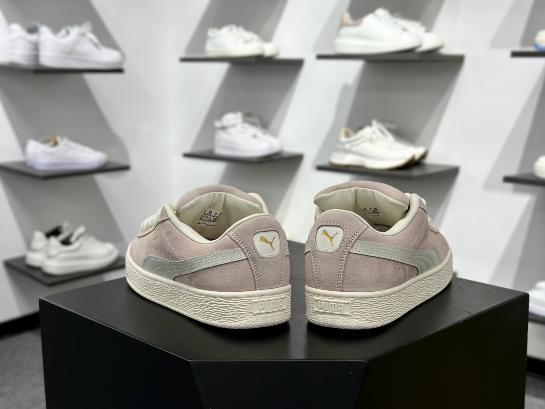 彪马PUMA Suede Low XL”Blue White”经典明星系列低帮板鞋“翻毛粉色” 395205-01