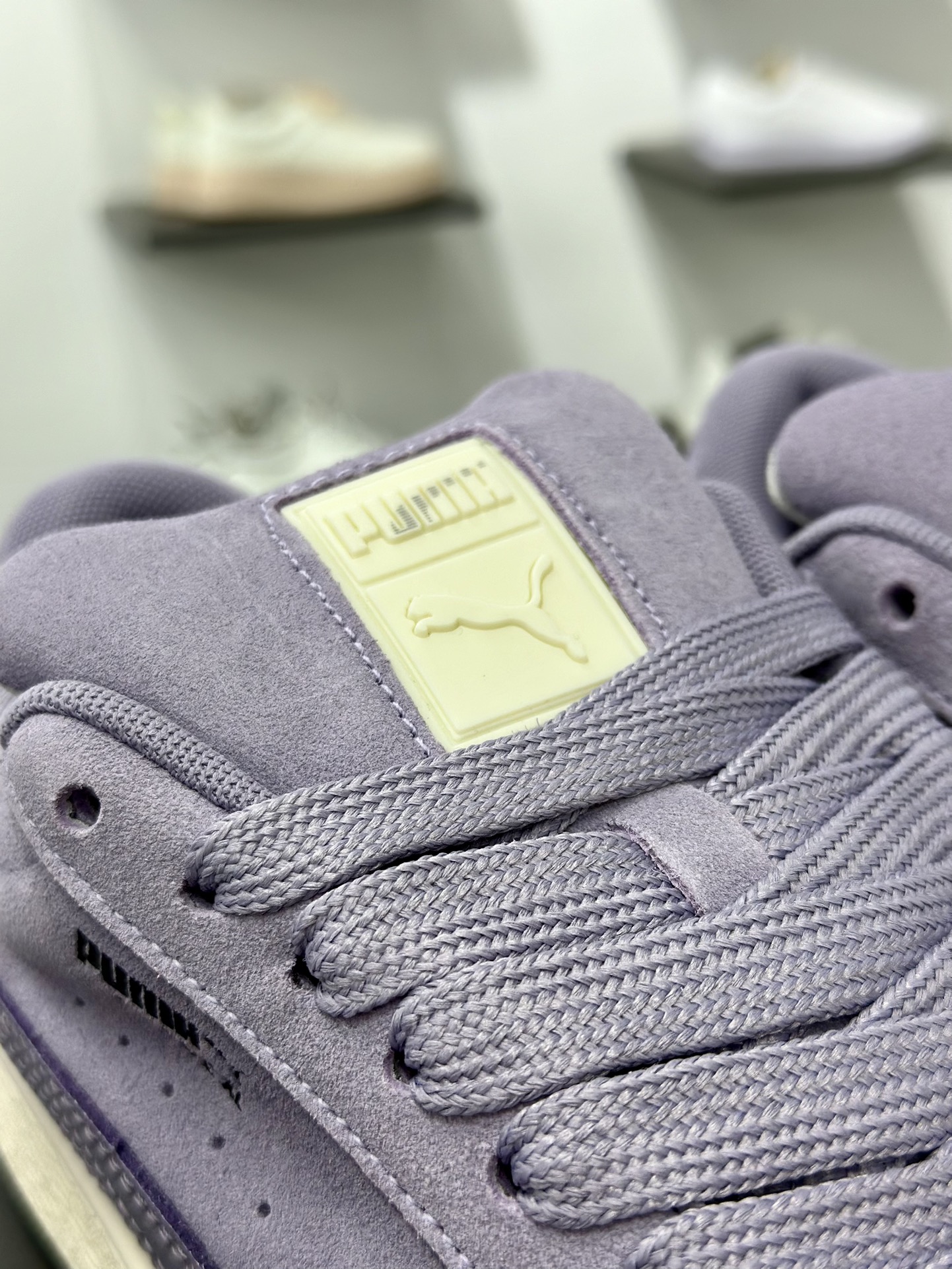 PUMA Suede Low XL”Blue White”经典明星系列低帮面包风复古百搭休闲运动板鞋“紫色白底” 401600-01