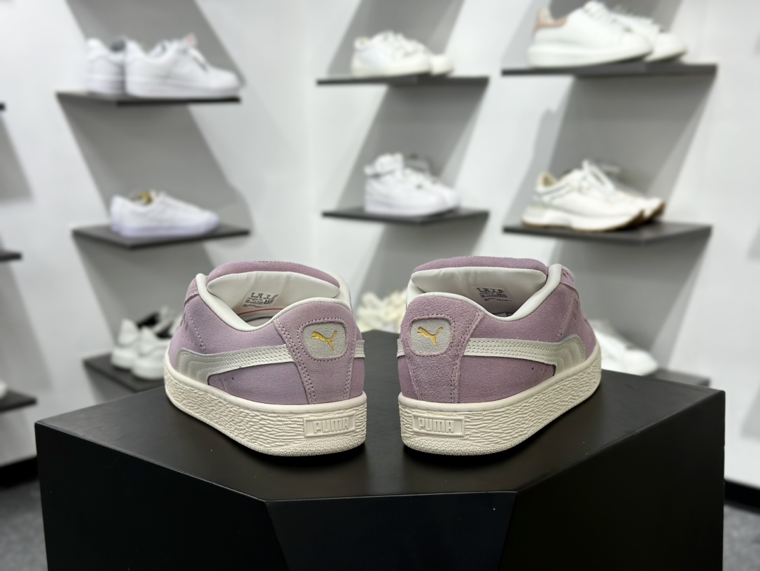PUMA Suede Low XL”Blue White”经典明星系列低帮面包风板鞋“紫色白标白底” 395205-08