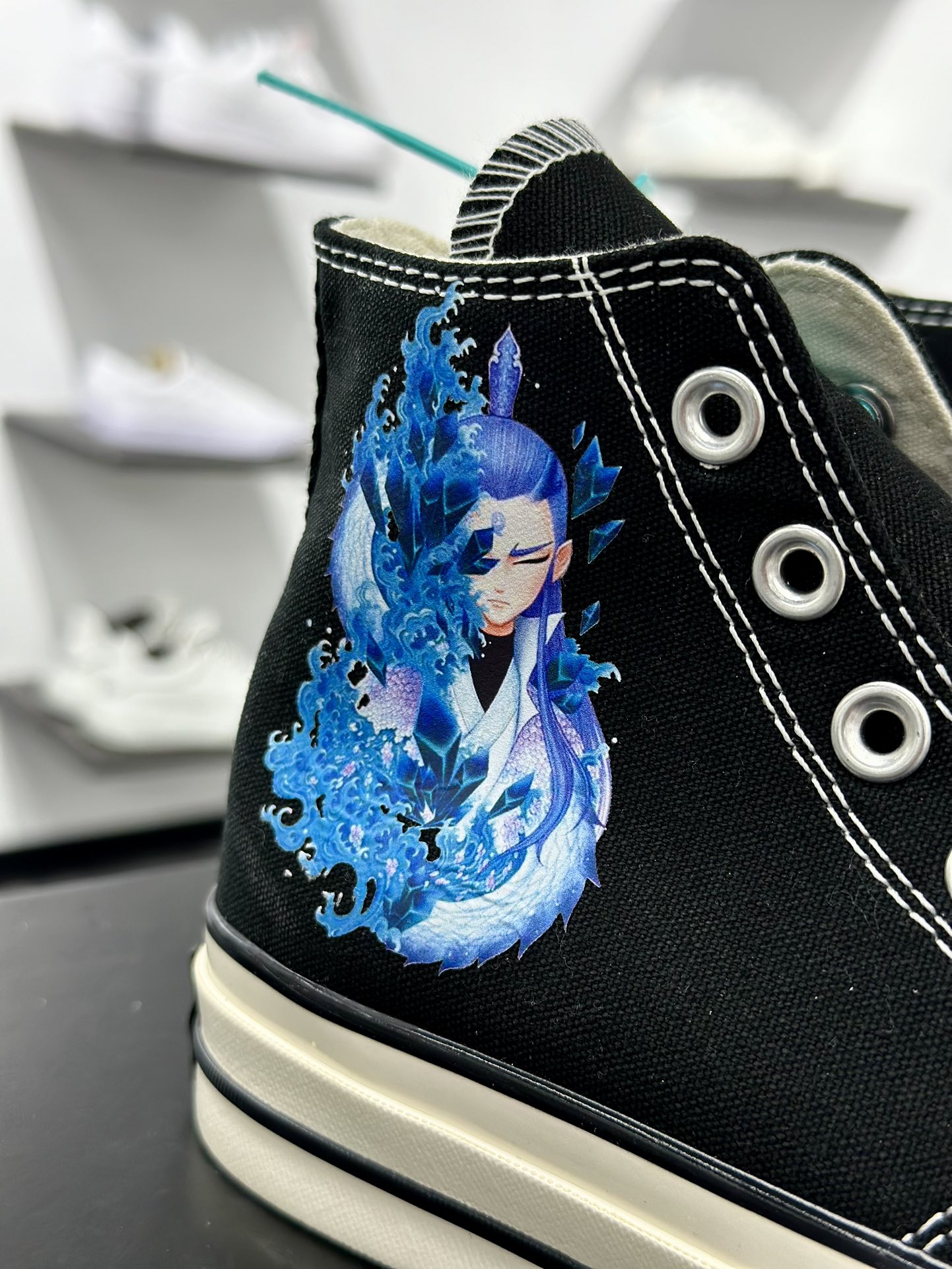 Converse Chuck Taylor All Star 1970s High”Nezha ”复古三星标高帮百搭板鞋“帆布黑白彩色敖丙印花” 162050C