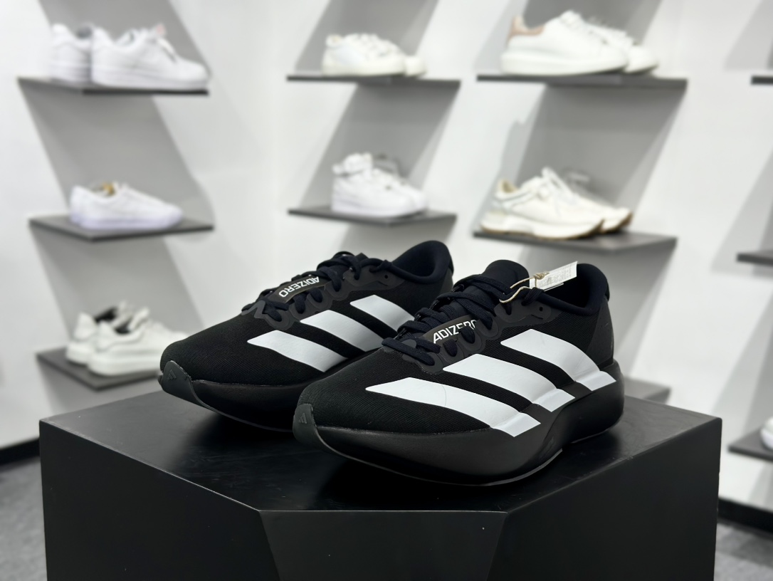 阿迪达斯Adidas Adizero Eva SL M”Black White”零度进化版系列低帮慢跑鞋“网织黑白”JP7149
