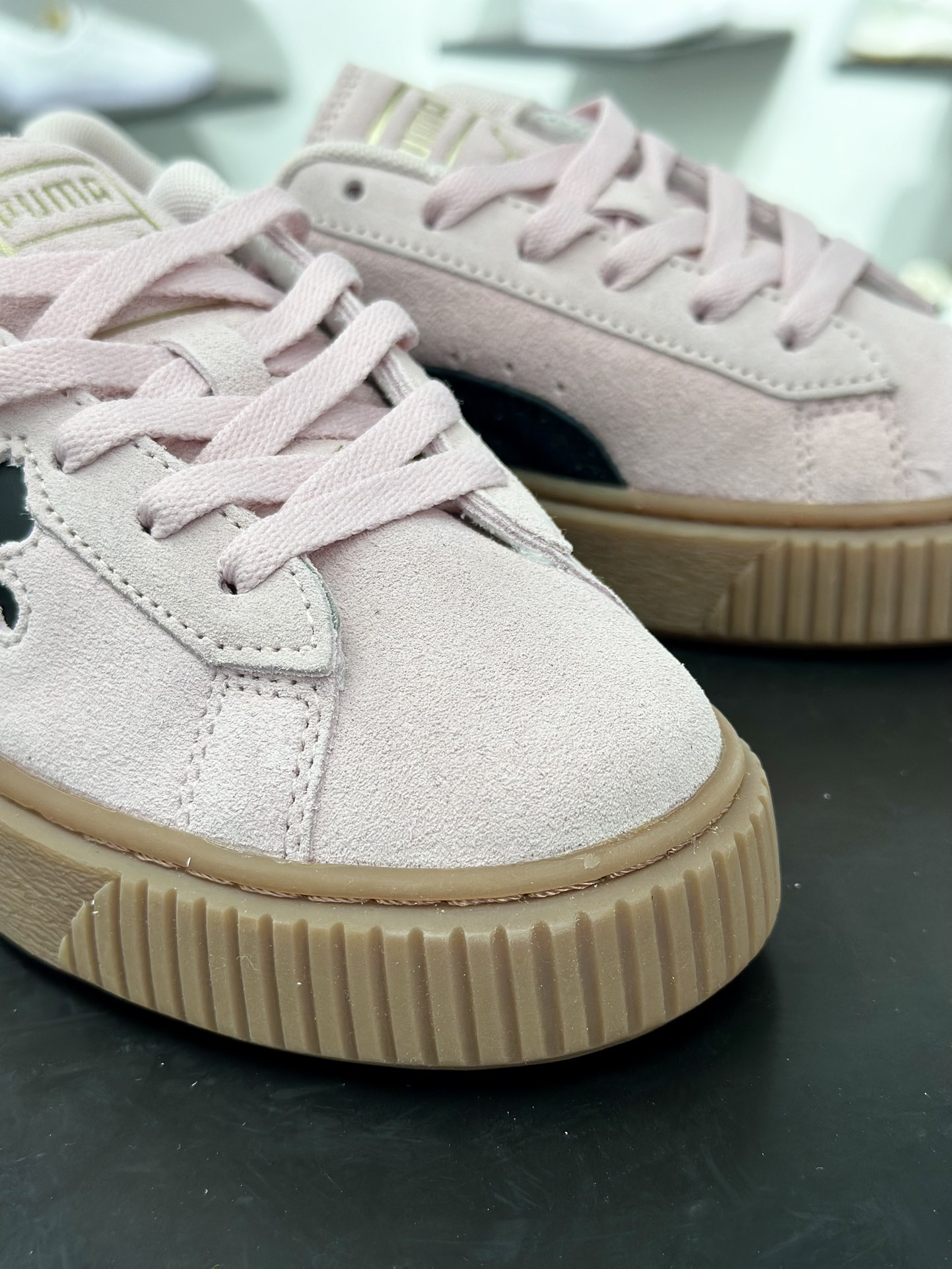 PUMA Suede XL 百搭单品厚鞋舌轻便防滑低帮板鞋  397233-05