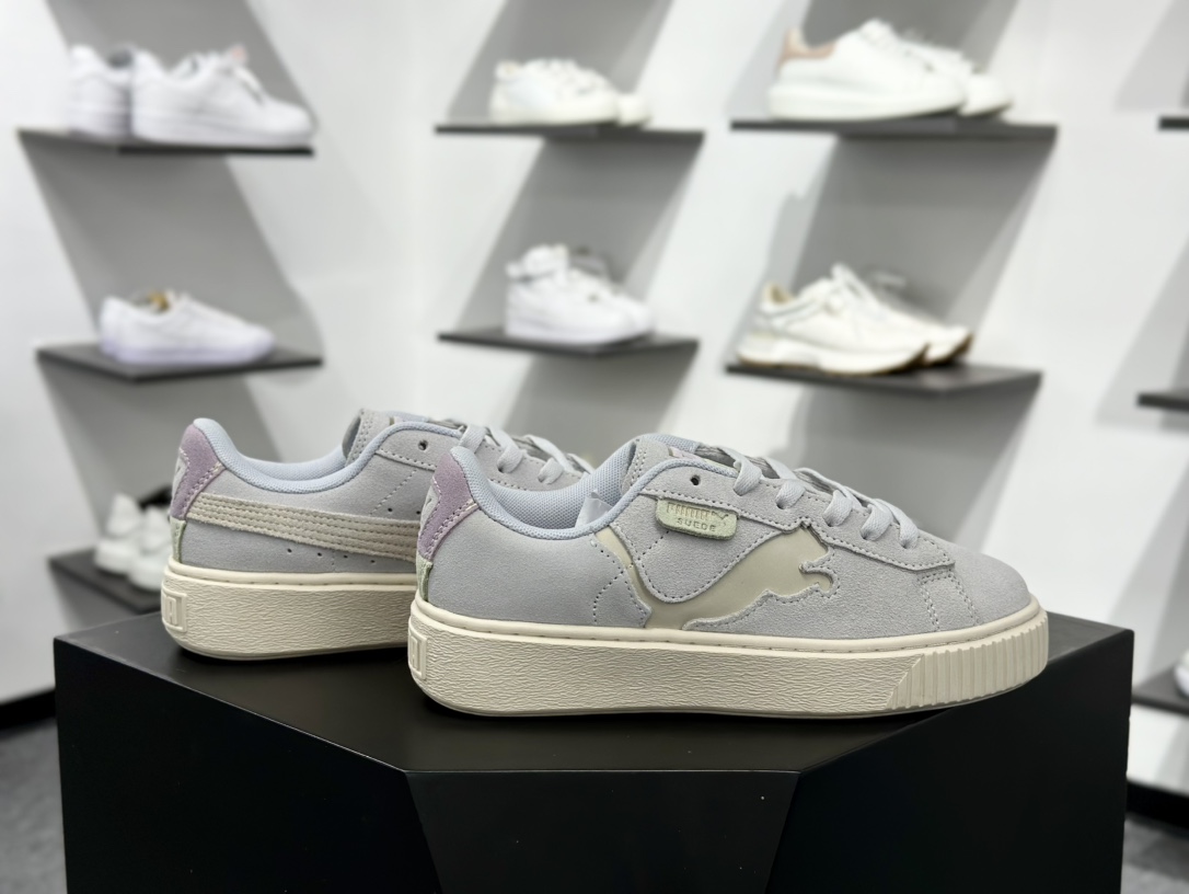 PUMA Suede XL 百搭单品厚鞋舌轻便防滑低帮板鞋  397233-03