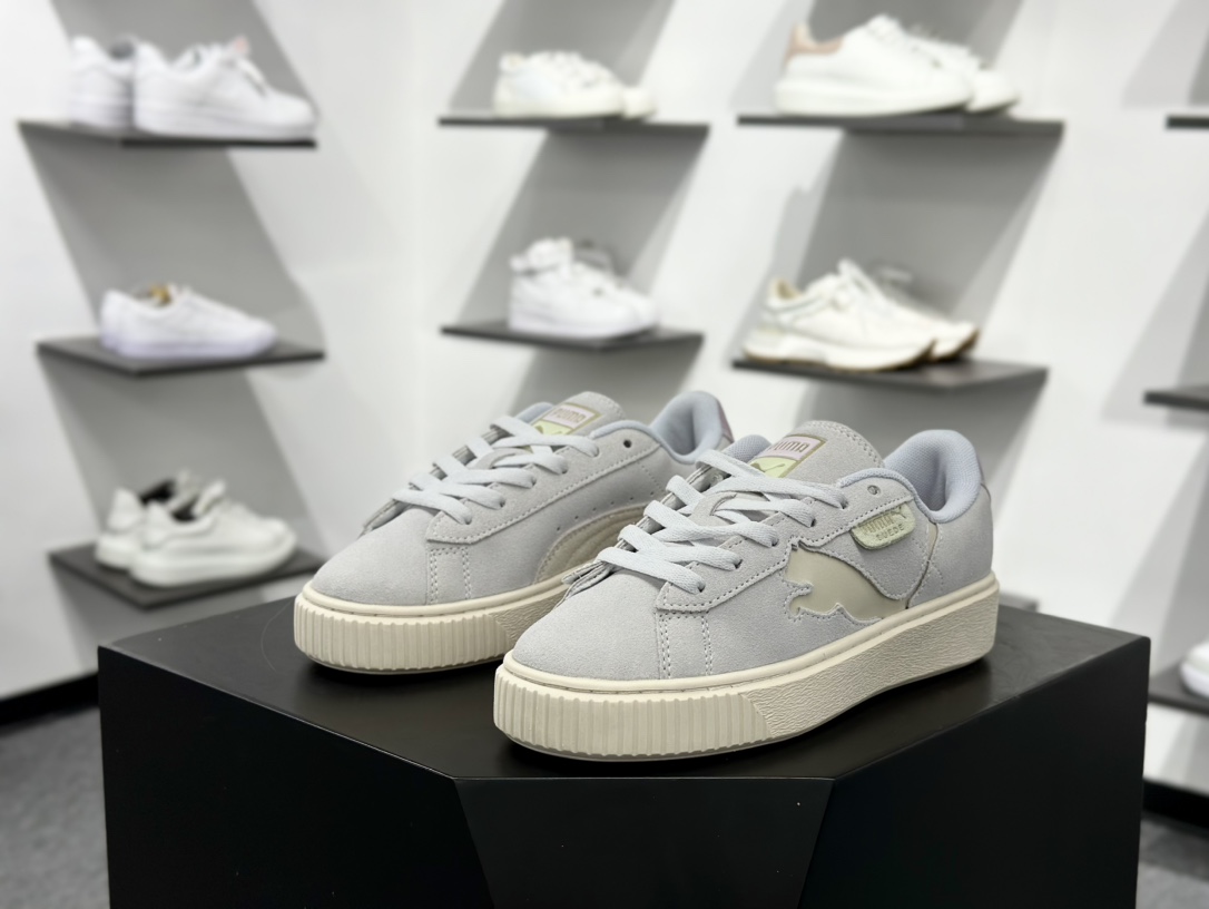 PUMA Suede XL 百搭单品厚鞋舌轻便防滑低帮板鞋  397233-03