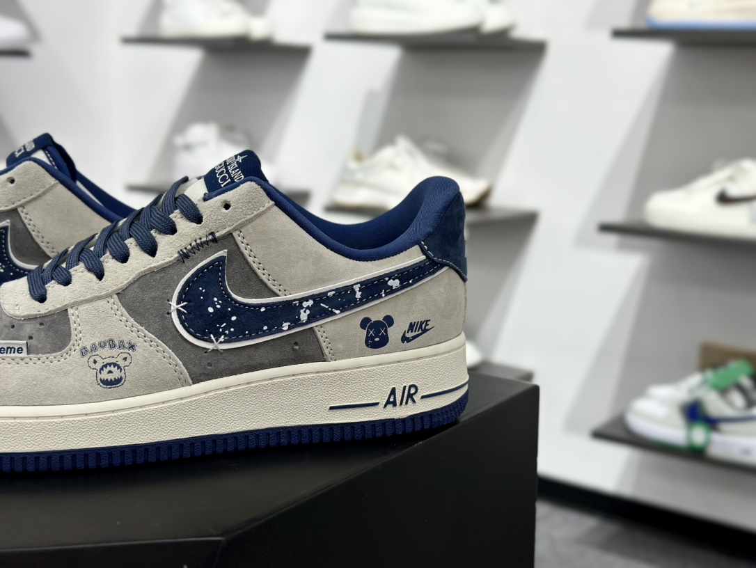 Nike Air Force 1 Low 07 x Supreme x GUCCI 灰蓝  KK1988-053