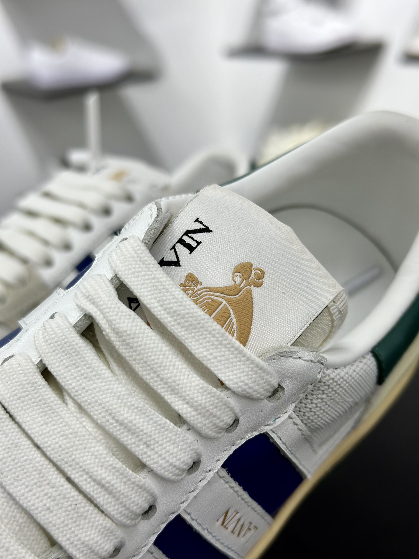 浪凡/LANVIN Clay Low-Top Tennis Sneakers复古德训风低帮系带休闲运动板鞋 “FM-SKDK00-NASH-A200020”