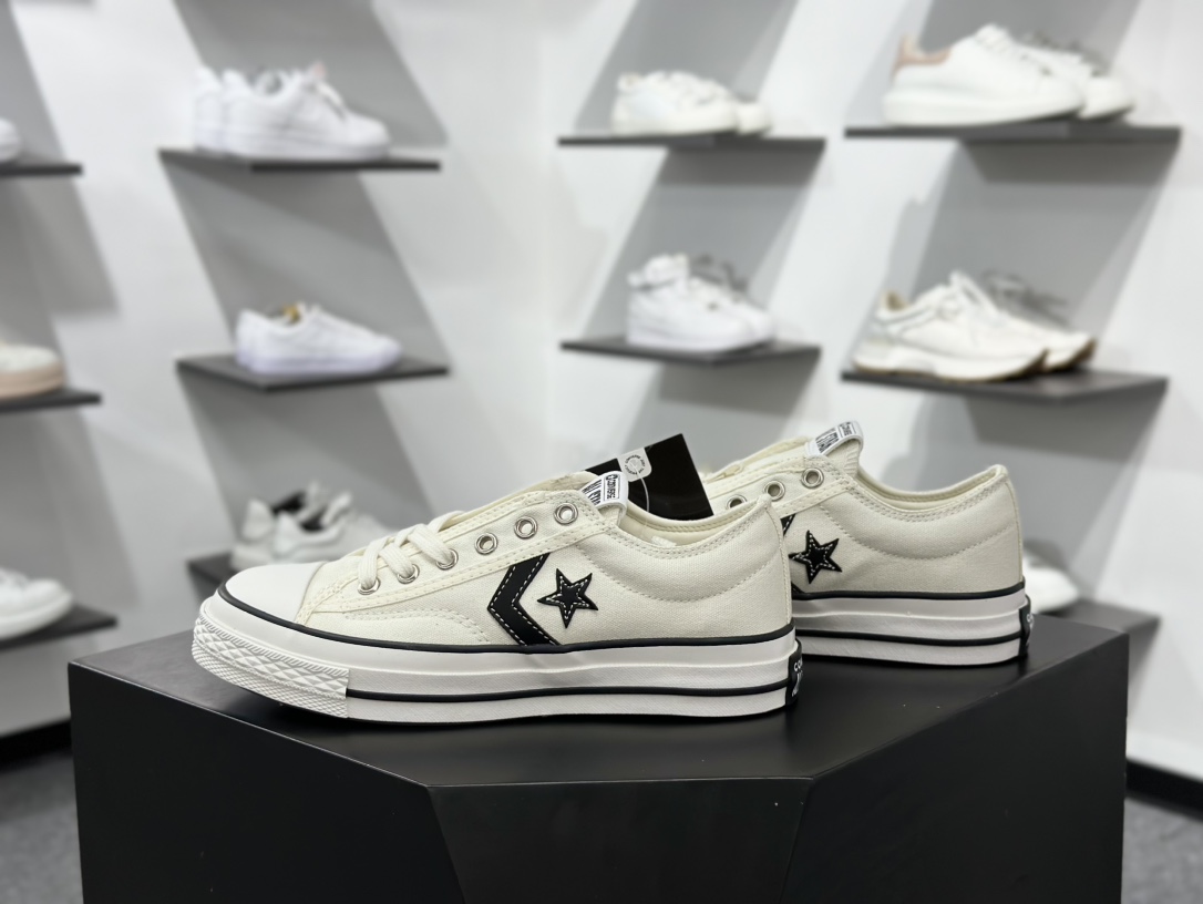 【CON】#Converse One Star Academy Pro经典黑白一星系列复古休闲板鞋  A01608C