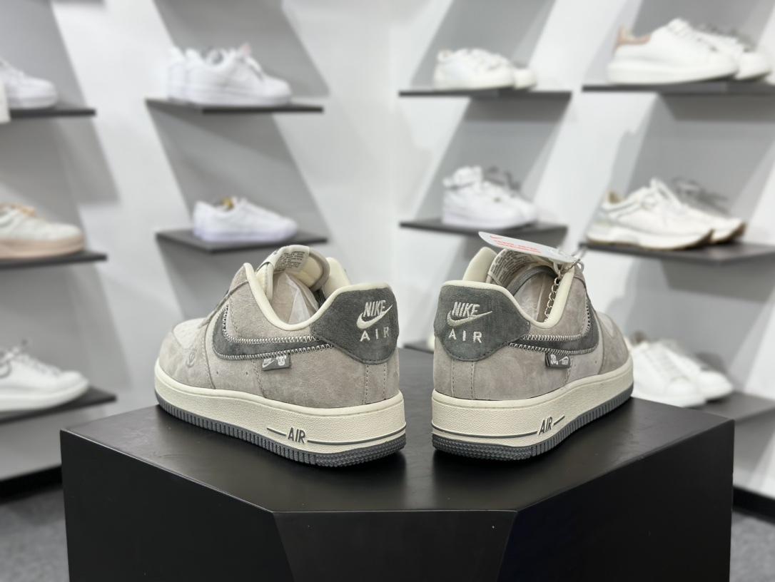 260 Nike Air Force 1 Low 07 浅灰翻毛  KK1988-047