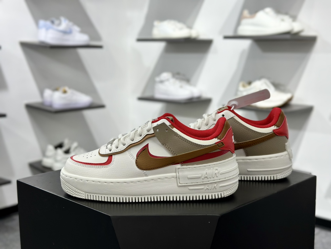 Nike Air Force 1 Low 07 Shadow WMNS 白棕红  HQ3400-030
