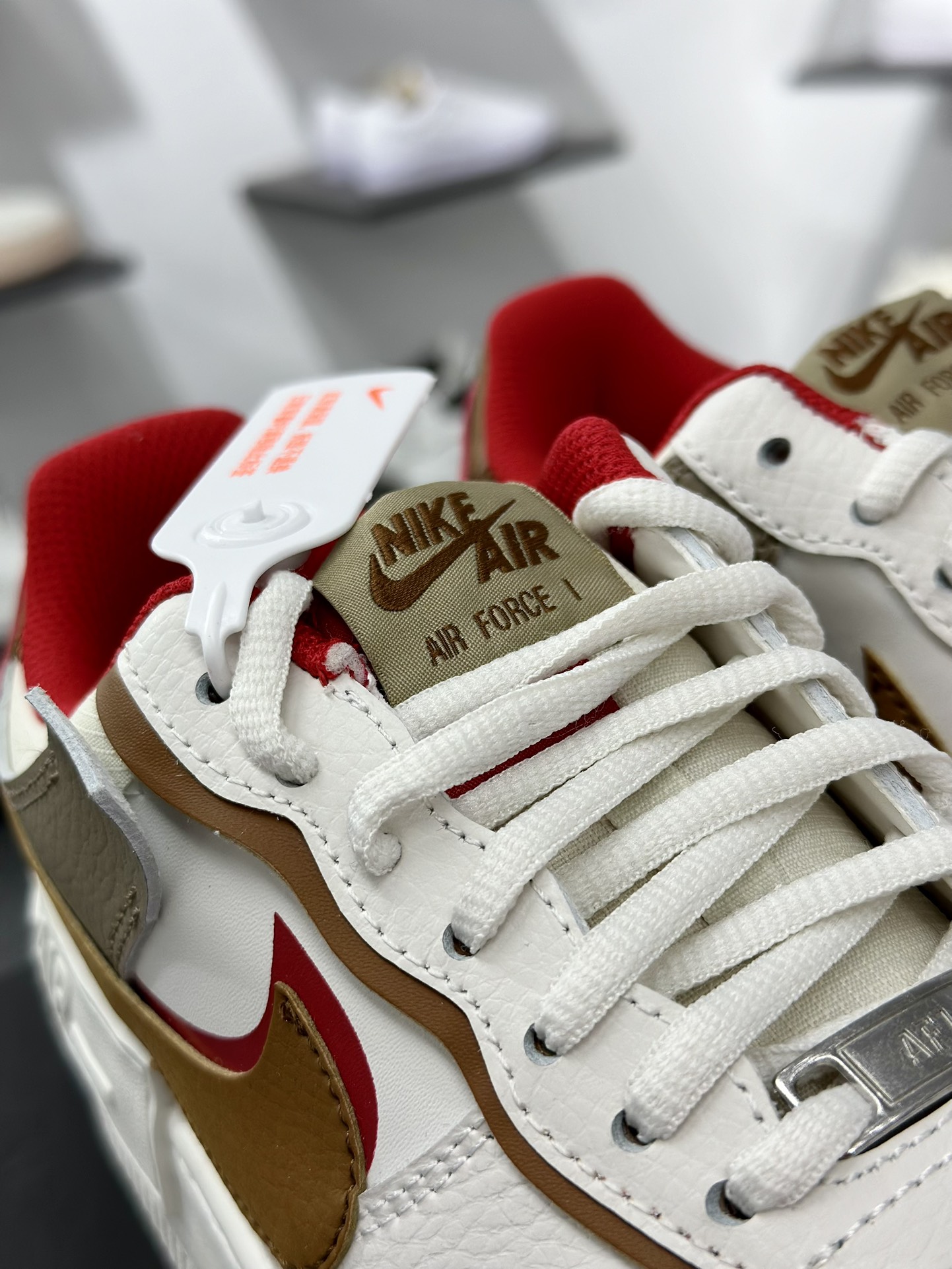 Nike Air Force 1 Low 07 Shadow WMNS 白棕红  HQ3400-030