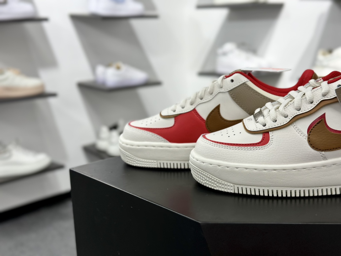 Nike Air Force 1 Low 07 Shadow WMNS 白棕红  HQ3400-030