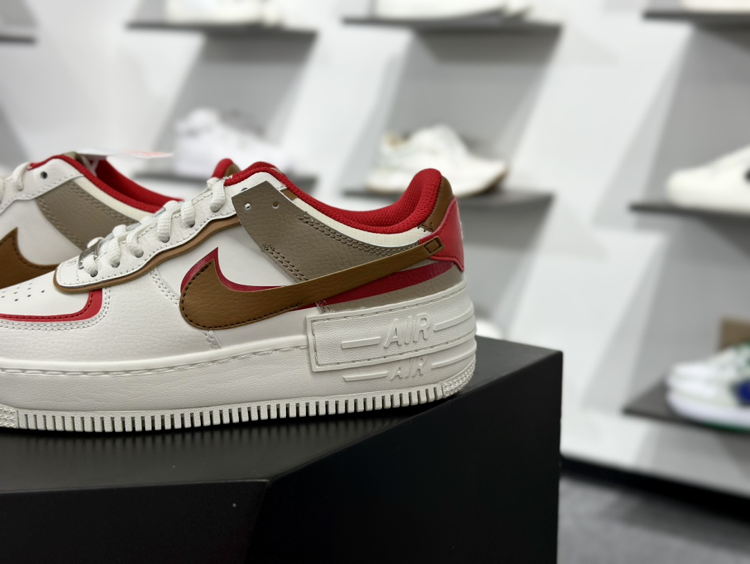 Nike Air Force 1 Low 07 Shadow WMNS 白棕红  HQ3400-030