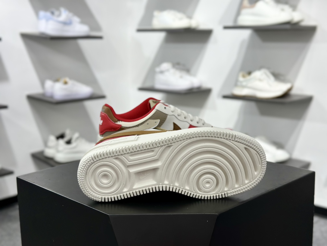 Nike Air Force 1 Low 07 Shadow WMNS 白棕红  HQ3400-030