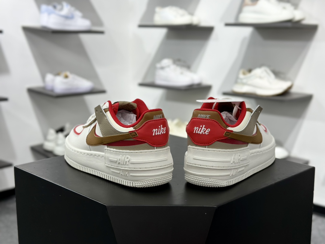 Nike Air Force 1 Low 07 Shadow WMNS 白棕红  HQ3400-030