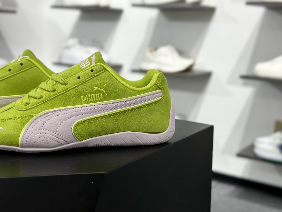 彪马Puma Speedcat OG SD”Modern Mint”极速赛车系列低帮赛车鞋“麂皮柠檬黄”401657-01