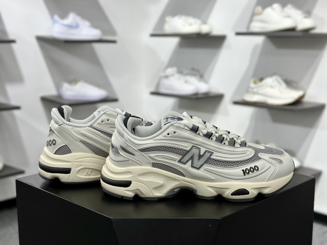 New Balance M1000 灰白 M1000系列复古休闲运动慢跑鞋  M1000MEW